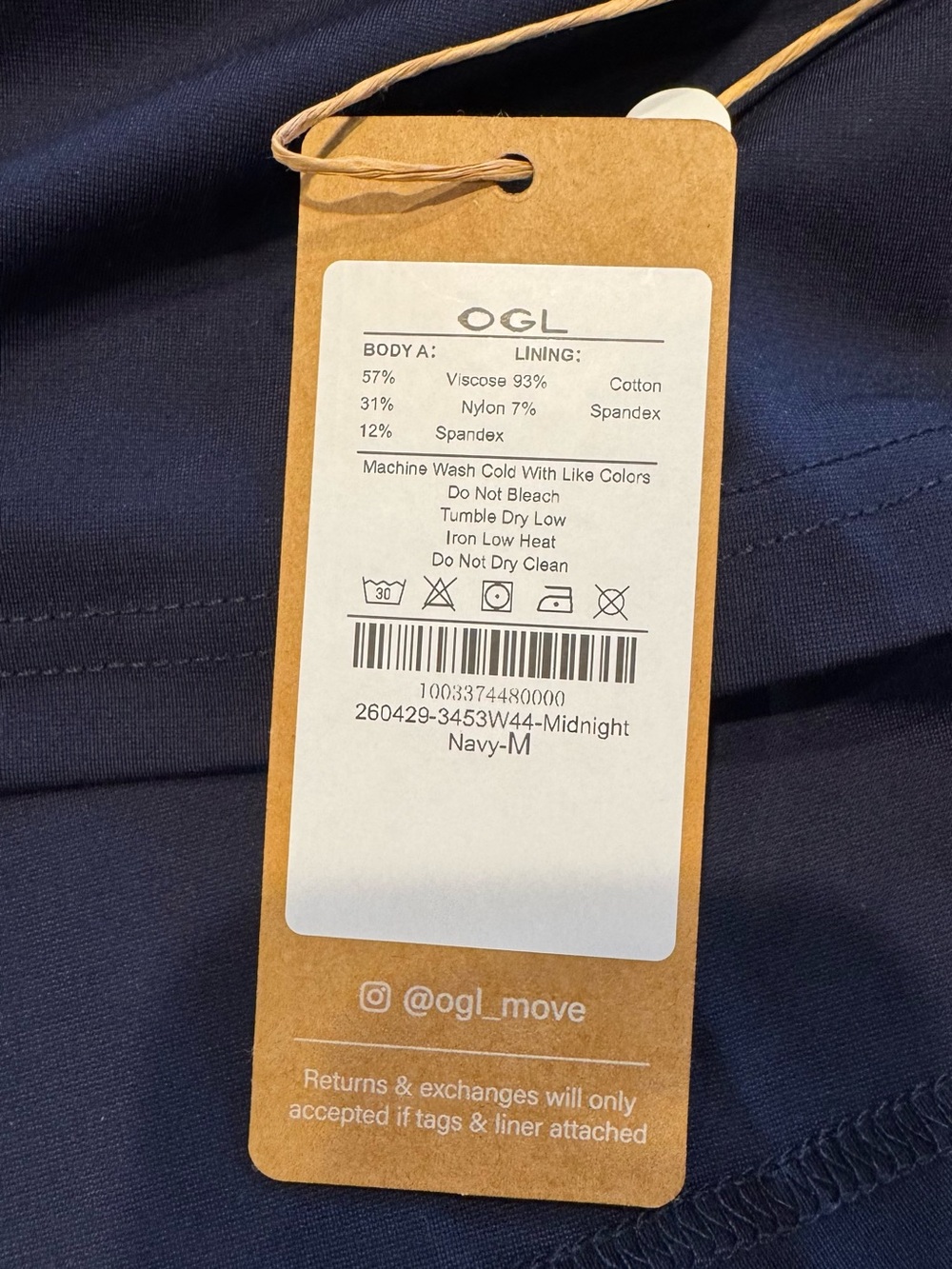 OGL Navy Stretch V-Neck Midi Dress - Picture 10 of 10
